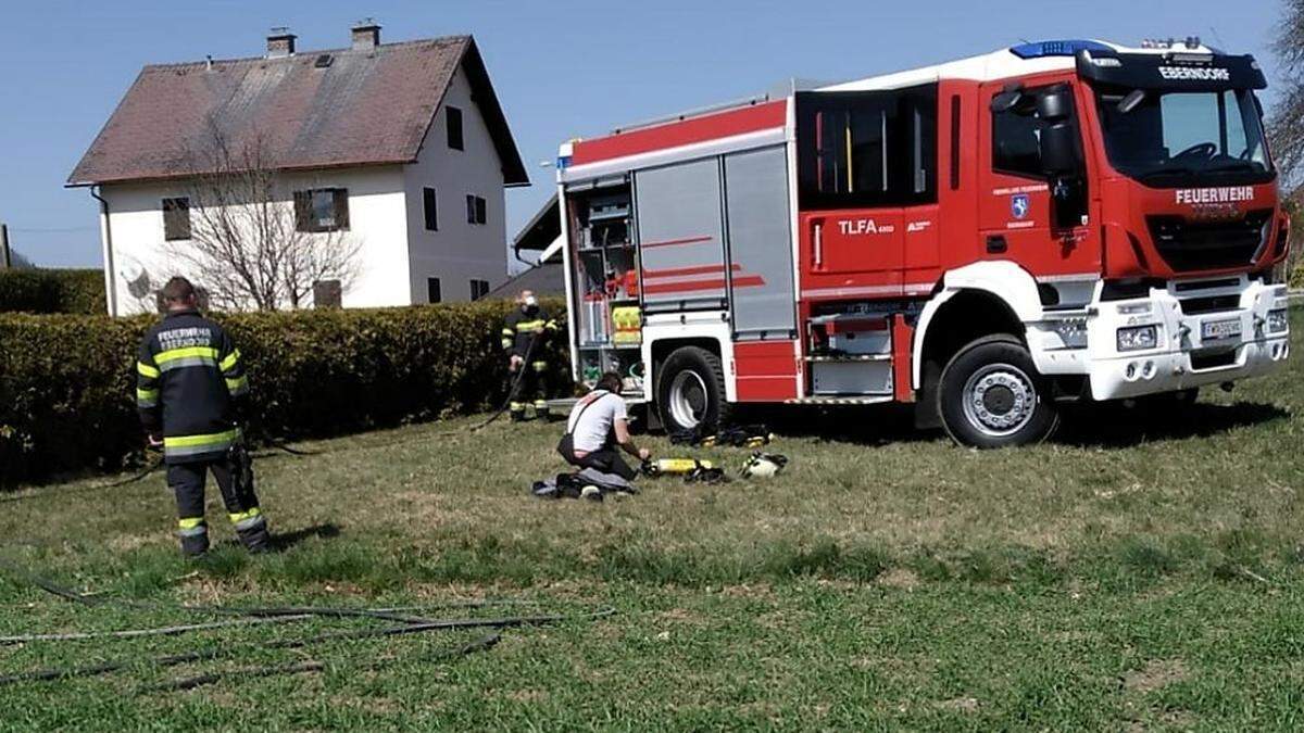 Die FF Eberndorf stand in Gösselsdorf im Einsatz 