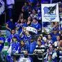 VILLACH,AUSTRIA,23.AUG.22 - ICE HOCKEY - ICE Hockey League, Fjordkraft-ligaen, Villacher SV vs Stavanger Oilers, test match. Image shows fans.
Photo: GEPA pictures/ Daniel Goetzhaber