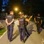 Polizeistreifen im Augarten