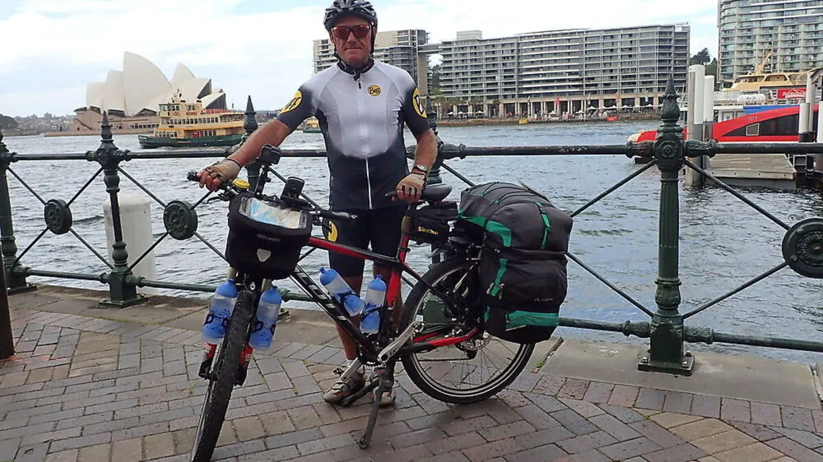 Gerald Horn will die ganze Welt "umradeln". Er war auch schon in Australien unterwegs