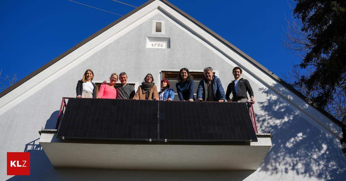 The family now gets solar energy from the balcony