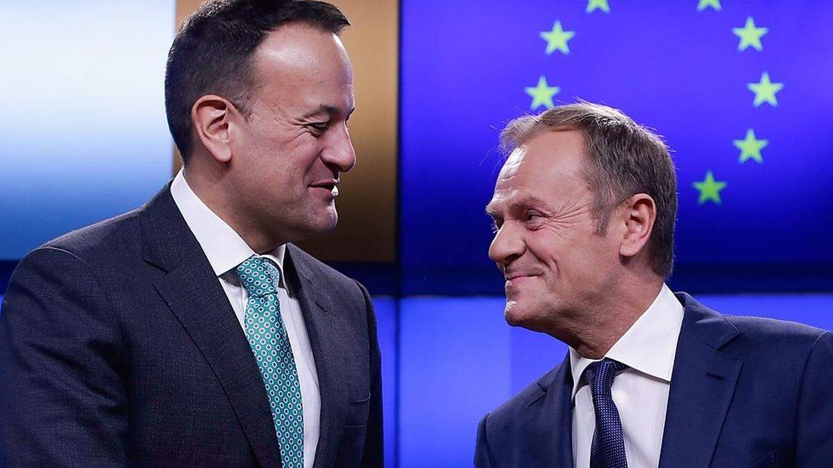 Irlands Premier Leo Varadkar mit EU-Präsident Donald Tusk