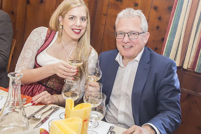 FPÖ-Landesparteisekretärin Isabella Theuermann und Kleine Zeitung-Geschäftsführer Thomas Spann