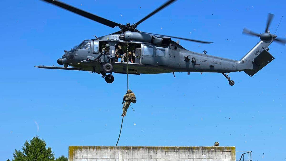 Ein Training auf der Nato-Basis, bei dem Fotos gemacht werden durften