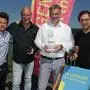 Daniel Pipal, Helmuth Micheler, Adi Kulterer und Tom Ogris (von links) freuen sich über den Sieg