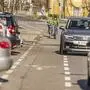 Der Mehrzweckstreifen in der  Luegerstraße im Bereich des Friedhofs St. Martin zählt zu den gefährlichsten Stellen für Radfahrer