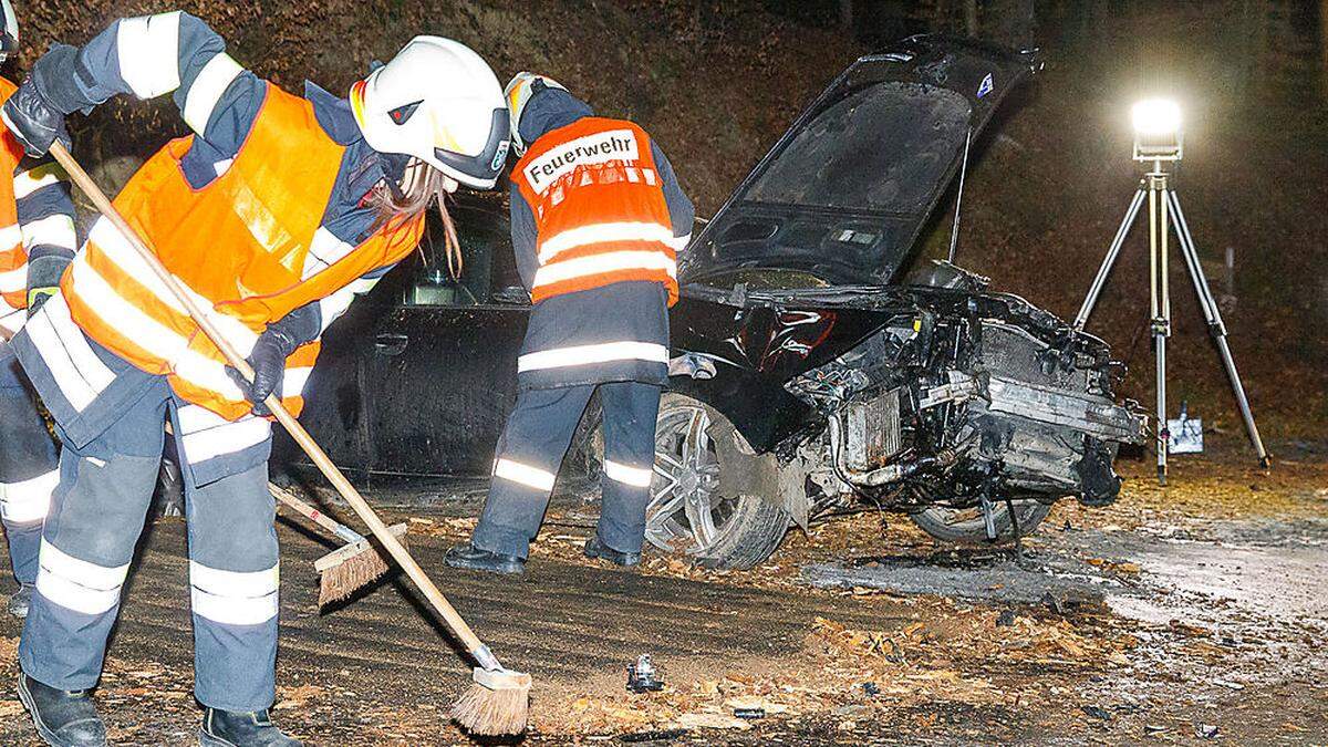 Die L 246 war während der Bergungsarbeiten gesperrt