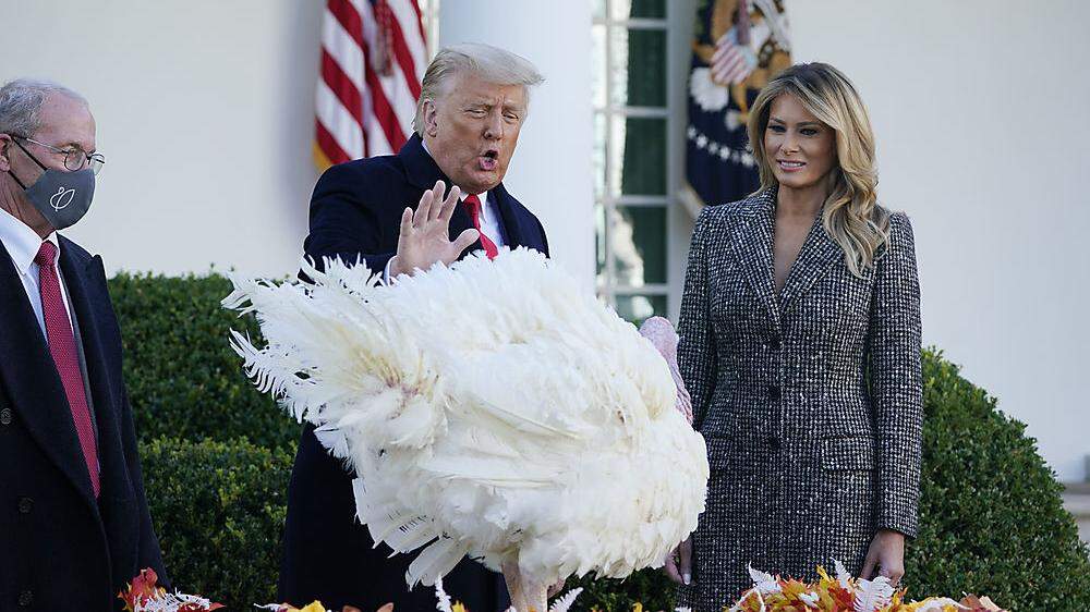 Donald Trump begnadigt den Thanksgiving-Truthahn