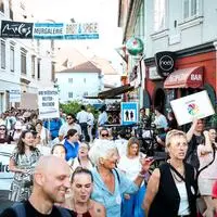 Die Initiative #soziallandretten protestierte im Sommer gegen den „Sozial-Kahlschlag“ der Koalition