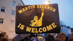 Demonstration für Martin Sellner in Chemnitz, Deutschland