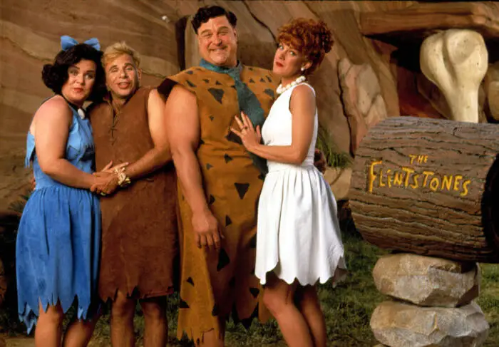 THE FLINTSTONES, Rosie O Donnell, Rick Moranis, John Goodman, Elizabeth Perkins, 1994