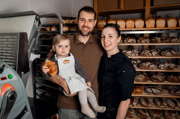 Sarah Braunstein und Mario Meißl mit Tochter Frieda