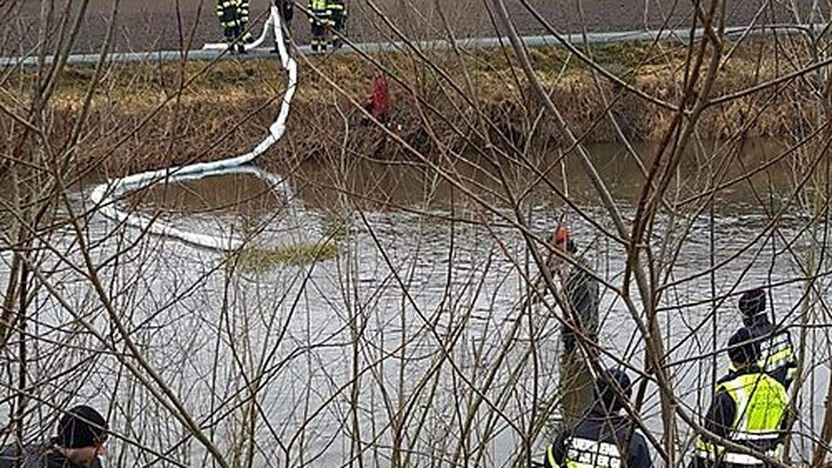 Einsatz im März, Ölteppich auf der Glan