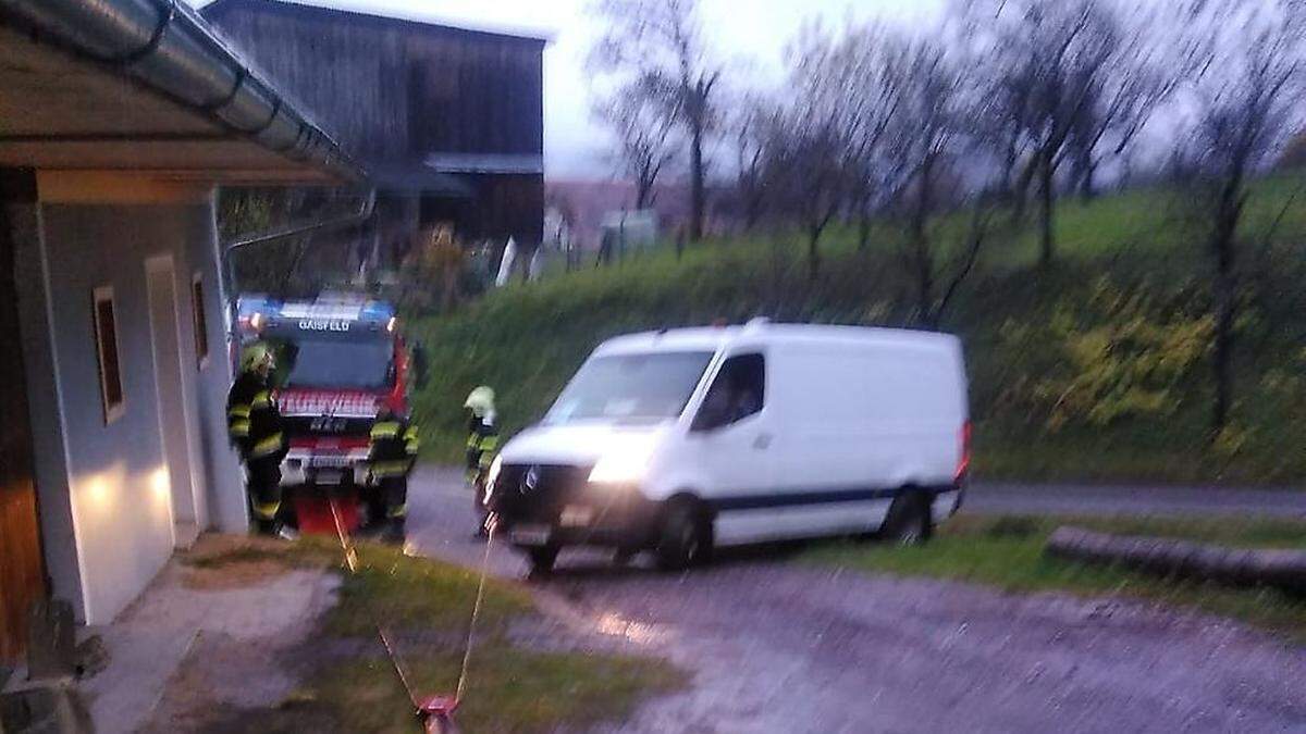 Fünf Kameraden der Feuerwehr Gaisfeld standen im Einsatz