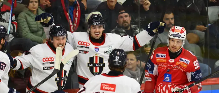 Ungewohntes Bild: Nicht der KAC jubelt, sondern erstmals in der Saison sein Gegner