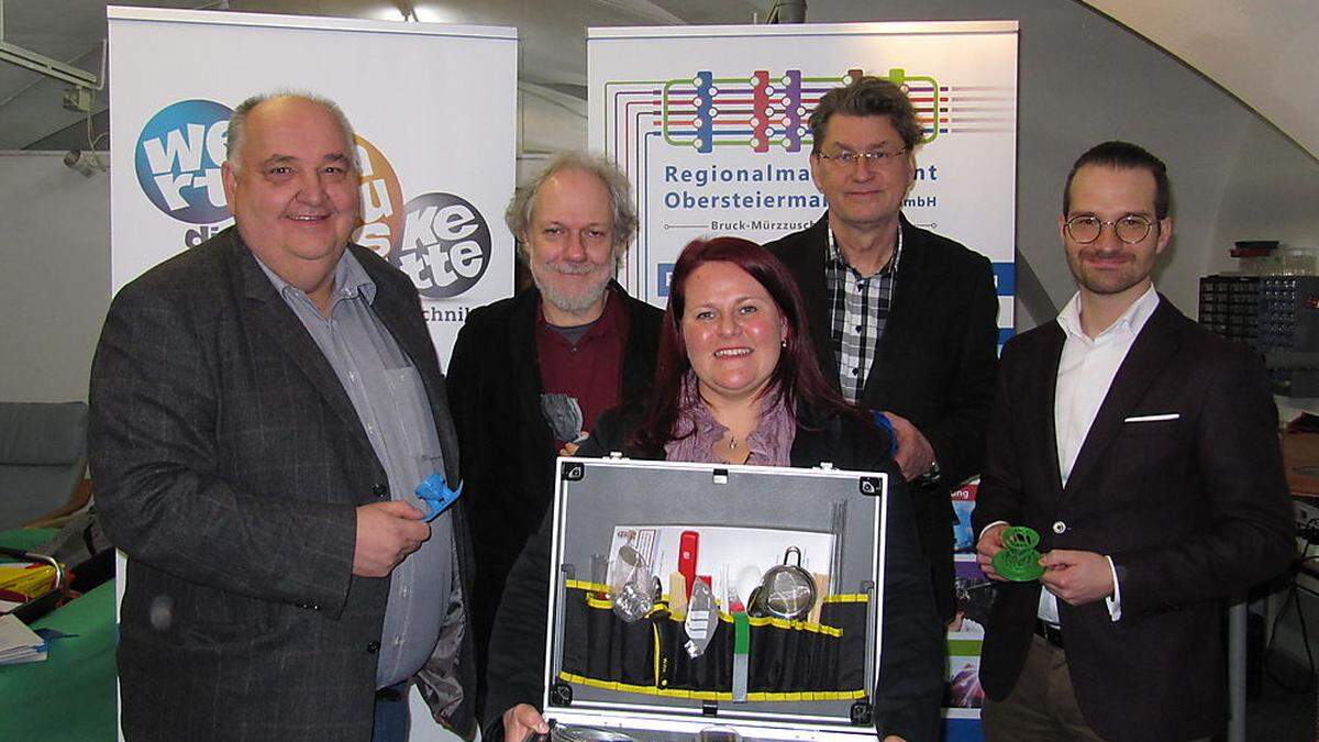 Bruno Buchmayr, Erich Reichel, Bianca Klapfer, Clemens Neugebauer und Andreas Hausberger (v.l.) 