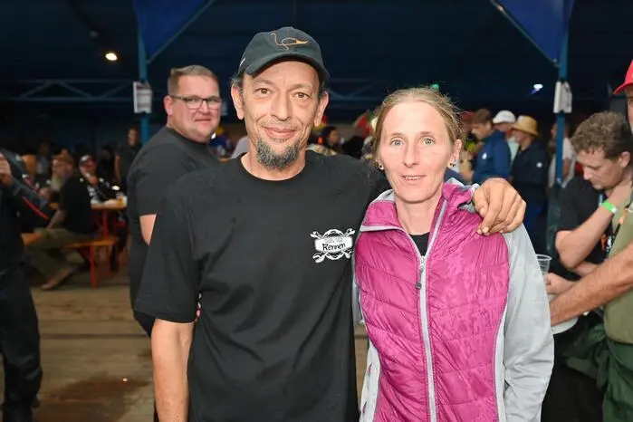 Obmann Josef Grasser und Gattin Sabine Tschaudi. (Im Bild von links)