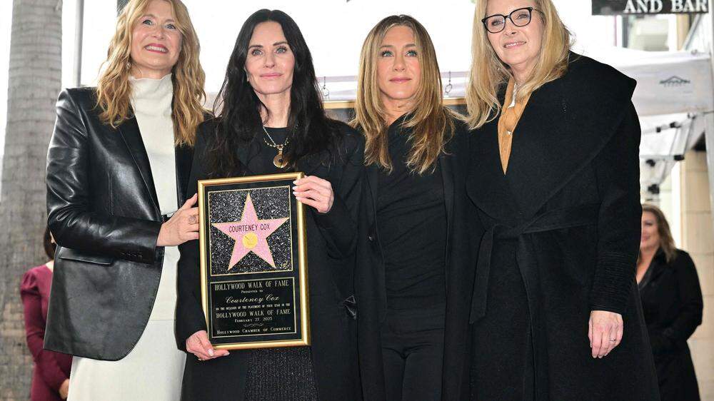 Von links: Laura Dern, Courteney Cox, Jennifer Aniston und Lisa Kudrow 