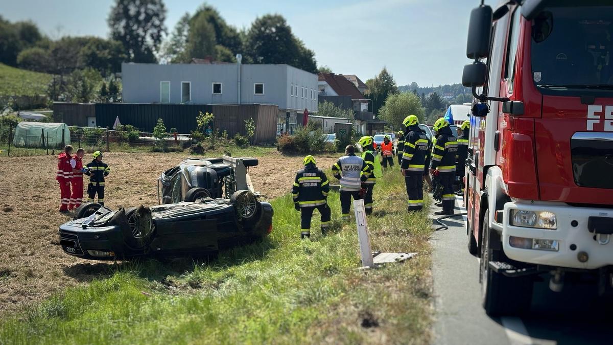 Die Fahrzeuginsassen blieben beim Unfall unverletzt