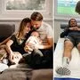 Reha steht bei Stefan Hierländer aktuell an der Tagesordnung, hier mit Physio Markus Pretis. Und der Kärntner genießt die Zeit mit seiner Verlobten Sabrina, Tochter Marie-Sophie und Hündin Stacie (links) 