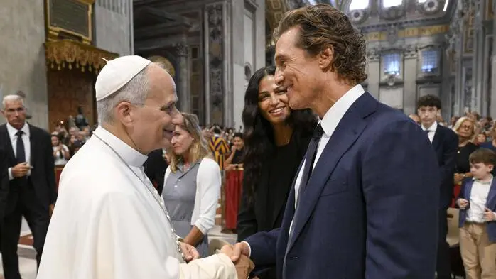 Papst Leo XIV und Matthew McConaughey