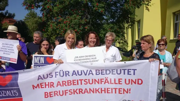 Schon 2013 wurde in Kalwang gegen die Schließung des UKH Kalwang demonstriert