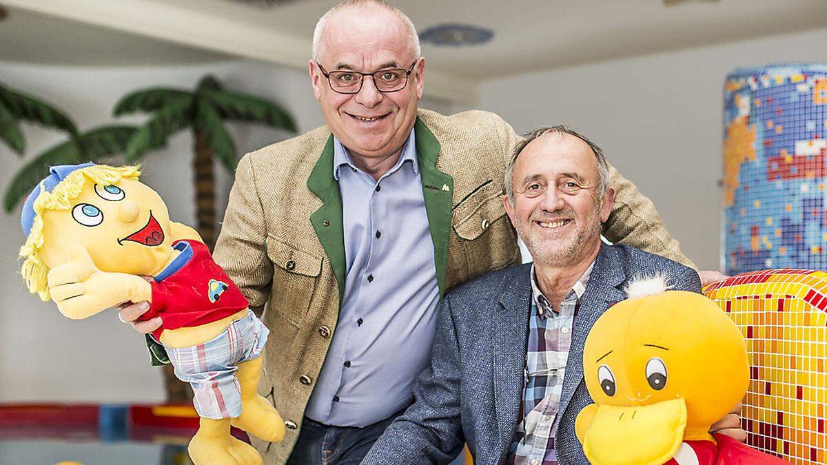 Siggi Neuschitzer (links) und Gerhard Stroitz, die beiden „Väter“ der Kinderhotels