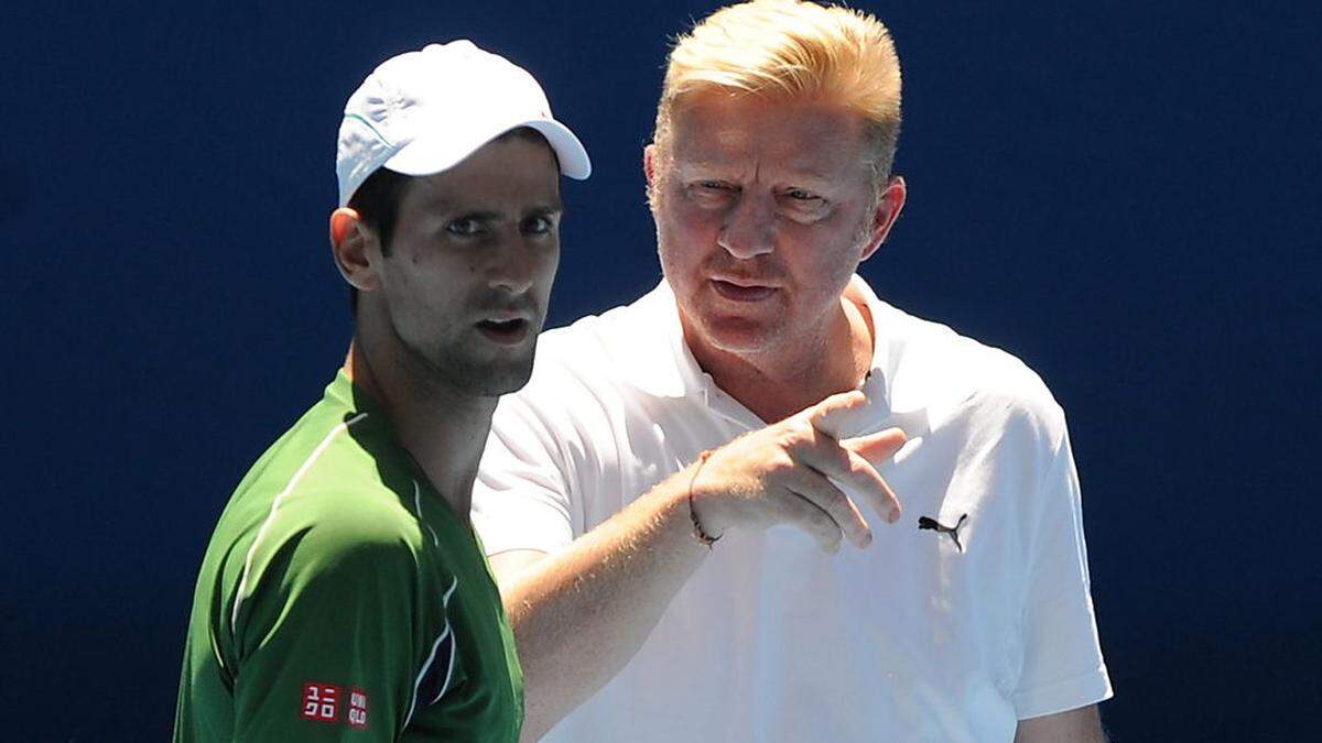 Boris Becker (rechts) coachte Novak Djokovic für drei Jahre.