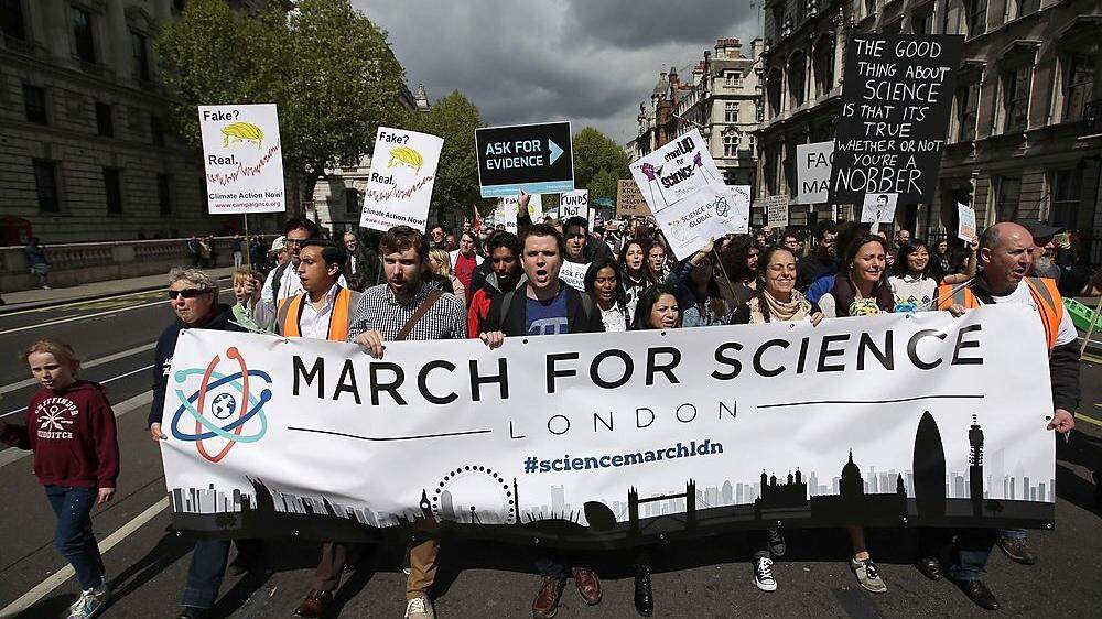 Teilnehmer des &quot;March for Science&quot; in London
