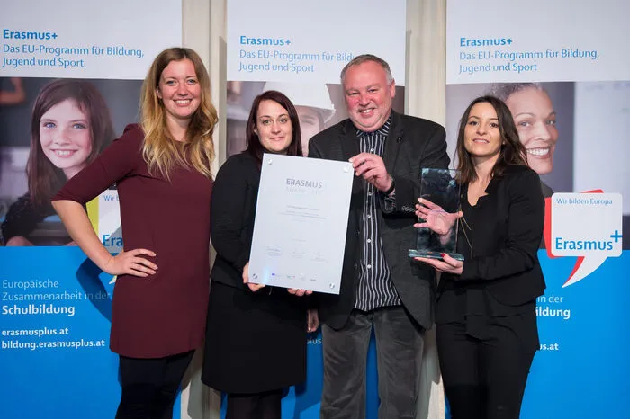 Auch über den Erasmus+ Award durften sich Gruber und das Retzhof-Team 2016 freuen.