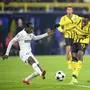 v.l. Malick YALCOUYE Graz,Jamie BYNOE-GITTENS DO Aktion, Zweikampf, Fussball Champions League, 4. Spieltag, Borussia Dortmund DO - Sturm Graz 1:0, am 05.11.2024 in Dortmund/ Deutschland. UEFA regulations prohibit any use of photographs as image sequences and/or quasi-video Â *** v l Malick YALCOUYE Graz ,Jamie BYNOE GITTENS DO Action, duel, Football Champions League, Matchday 4, Borussia Dortmund DO Sturm Graz 1 0, on 05 11 2024 in Dortmund Germany UEFA regulations prohibit any use of photographs as image sequences and or quasi video Â