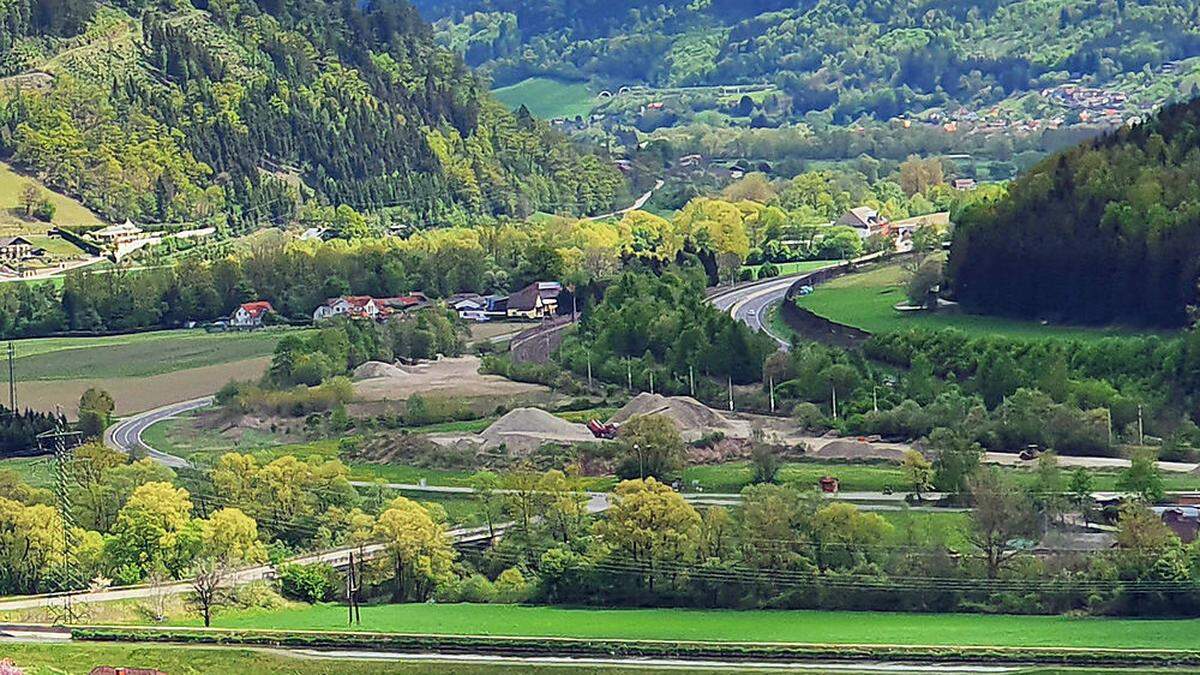 Auf diesem Areal war die Schotter-Aufbereitung vorgesehen