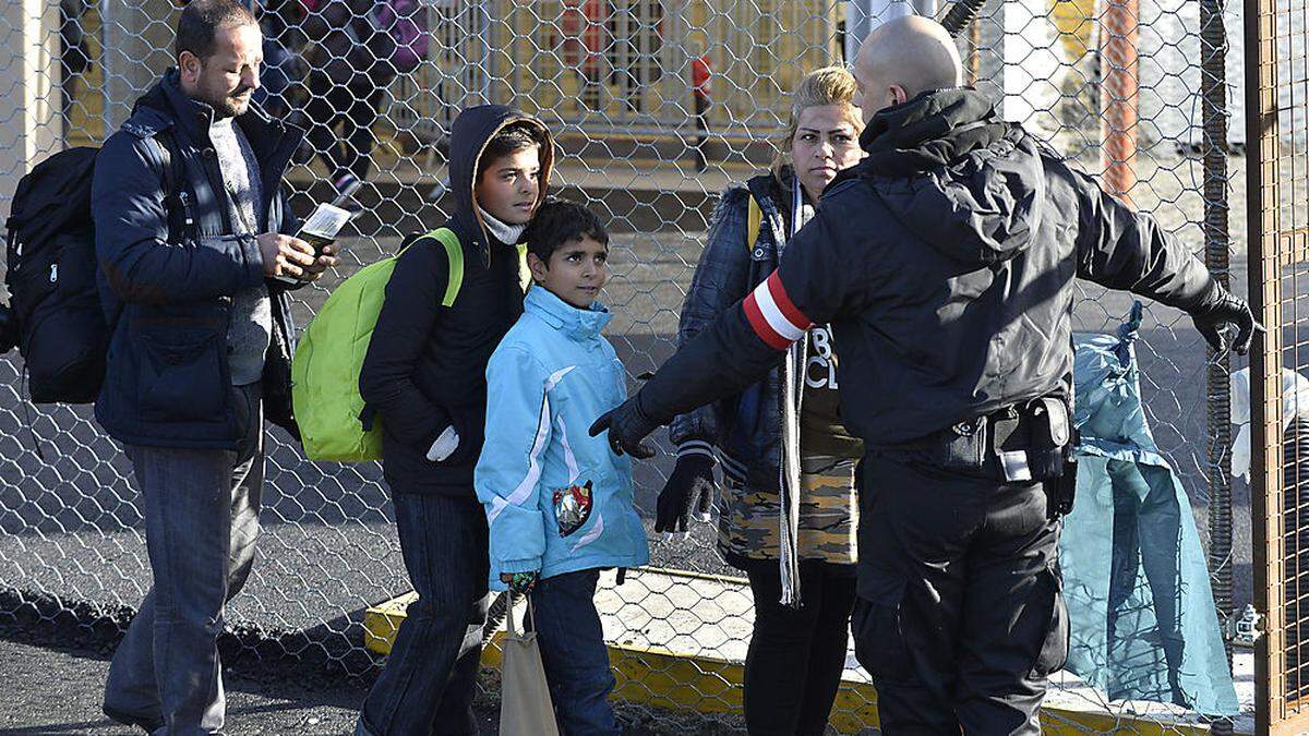 Flüchtlinge, die im Frühjahr in Spielfeld angekommen sind