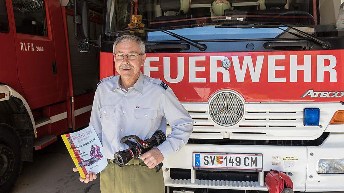 Richard Feichter ist seit 35 Jahren aktiv bei der Straßburger Feuerwehr