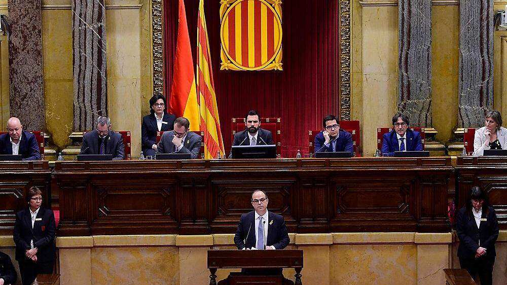 Debatte im Parlament in Barcelona