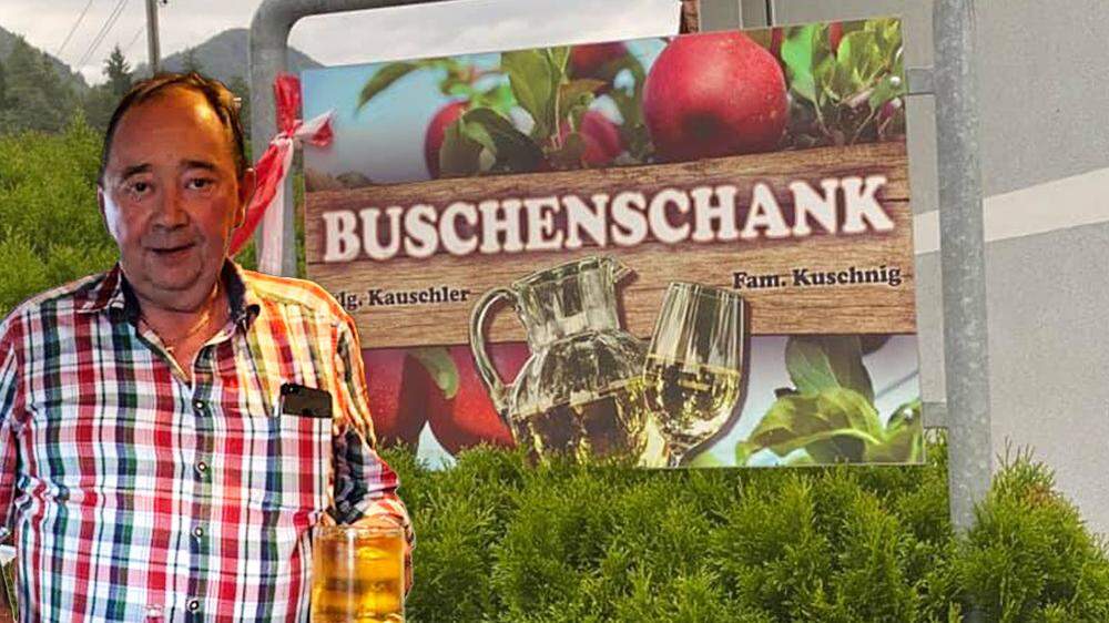 Franz Kuschnig betreibt die Buschenschank und den Hof mit seinen Brüdern