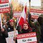 Corona-Demonstration in Wien: Wenige Masken, kein Abstand