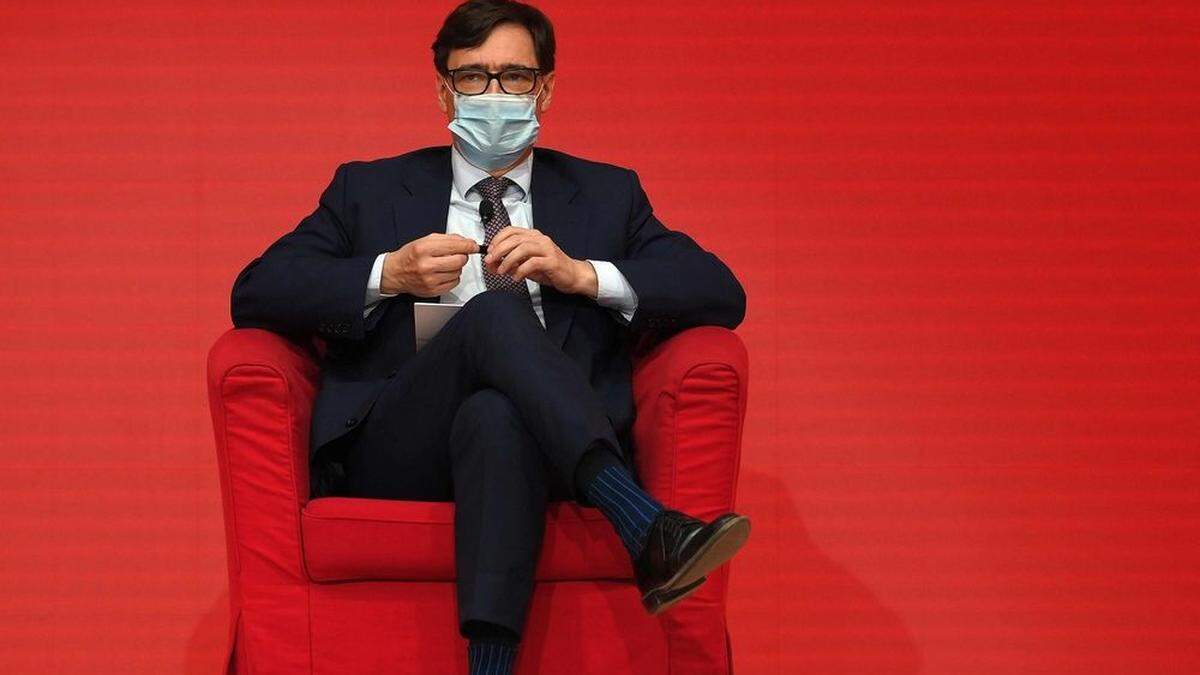 Salvador Illa, Kandidat der Sozialisten, der wegen der Katalonienwahl als spanischer Gesundheitsminister zurücktrat, führt derzeit in den Umfragen