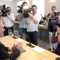Der als Auskunftsperson geladene Ex-Landeshauptmann Gerhard Dörfler im Juli 2013