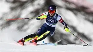 Mikaela Shiffrin führt nach dem ersten Durchgang des olympischen Damen-Slaloms