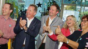 Die ÖVP mit Johann Weber als Spitzenkandidat im Wahlkreis Ost feierte das Wahlergebnis im BK 12 in Wolfsberg 