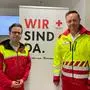 Notarzt Thomas Wegscheider und Mario Lindner vom Roten Kreuz Liezen