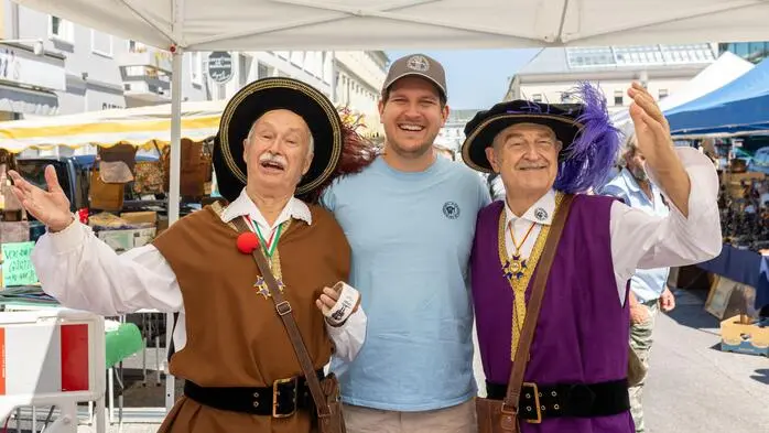 Sepp Doboczky (links) mit Janno Wieltschnig und Thomas Truppe am Altstadtzauber