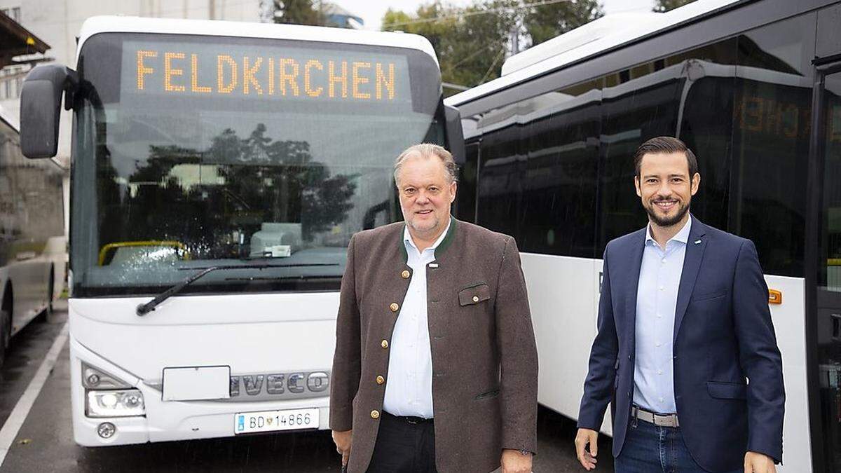 Stolz auf neues Angebot: Bürgermeister Martin Treffner und Landesrat Sebastian Schuschnig (von links)