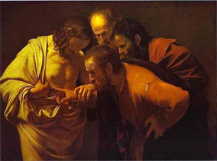 Einmal kurz in der Wunde bohren: der ungläubige Thomas von Caravaggio