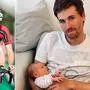 Der Kärntner Radprofi Stephan Rabitsch mit seinem süßen Spross Joseph im Arm