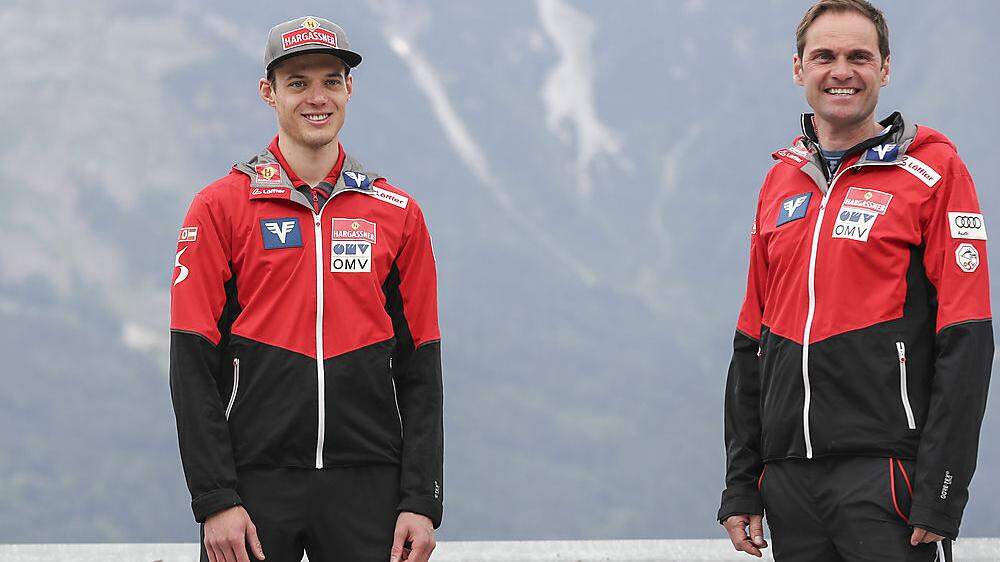 Der neue ÖSV-Skisprung-Chef Andreas Widhölzl (links) mit seinem Schützling Philipp Aschenwald