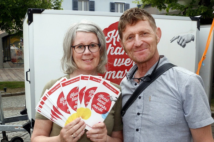 Das "Führungsteam" mit Heinz Gebetsroither und Daniela Eder...