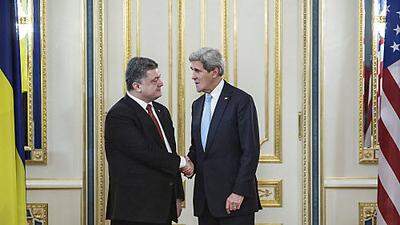Petro Poroschenko und John Kerry
