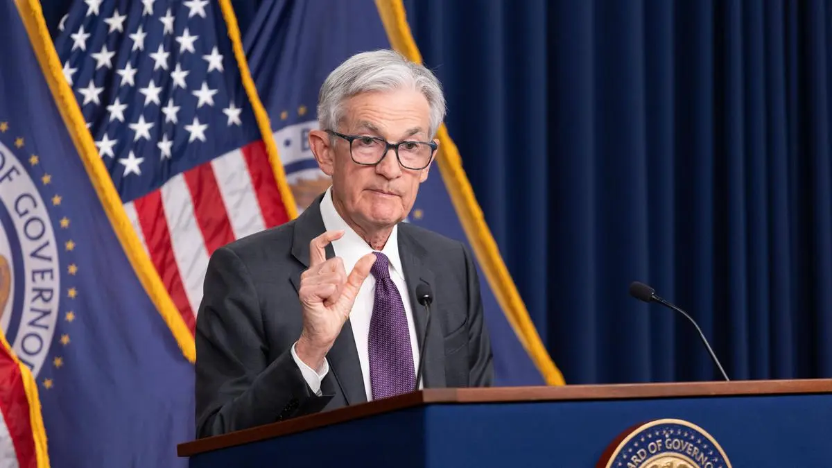250319 -- WASHINGTON, March 19, 2025 -- U.S. Federal Reserve Chair Jerome Powell attends a press conference in Washington, D.C., the United States, on March 19, 2025. The U.S. Federal Reserve on Wednesday left target range for the federal funds rate unchanged at 4.25 percent to 4.5 percent, amid rising inflation concerns due to the Trump administration s tariff policies.  U.S.-WASHINGTON, D.C.-FED-INTEREST RATES-UNCHANGED HuxYousong PUBLICATIONxNOTxINxCHN